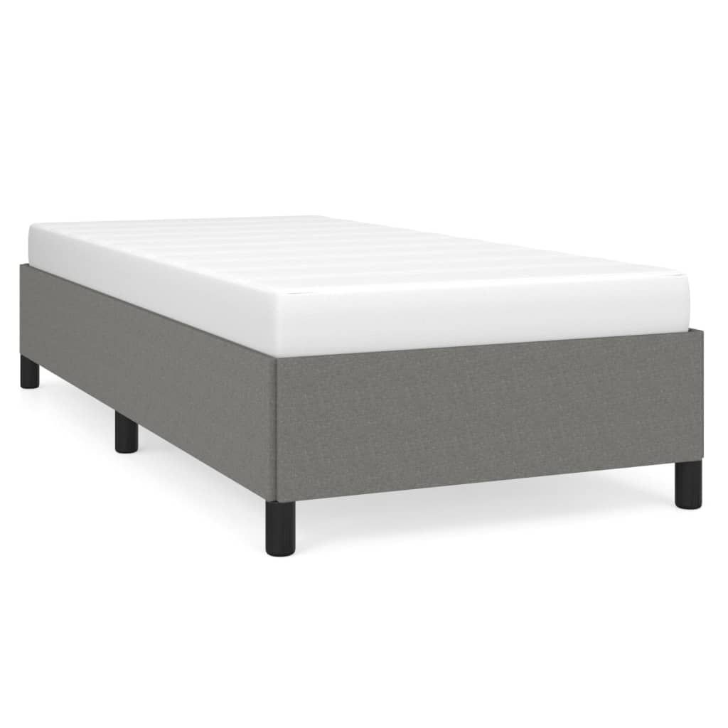 vidaXL Bed Frame Dark Gray 39.4"x74.8" Twin Fabric