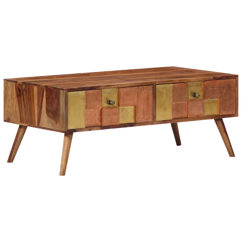 vidaXL Coffee Table 39.4"x19.7"x15.4" Solid Wood