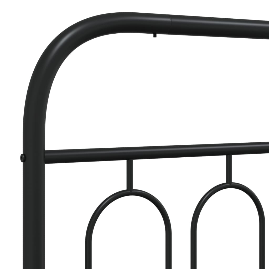 vidaXL Metal Headboard Black 39.4"