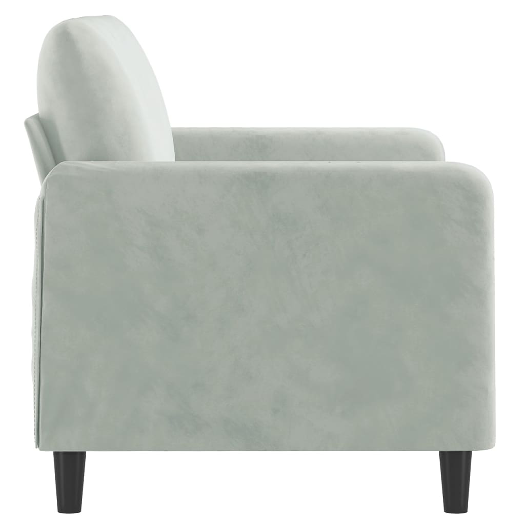 vidaXL 2-Seater Sofa Light Gray 47.2" Velvet