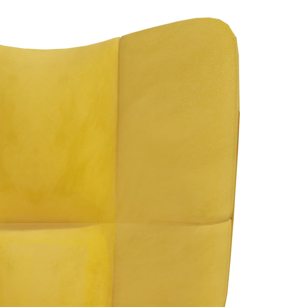 vidaXL Relaxing Chair Mustard Yellow Velvet