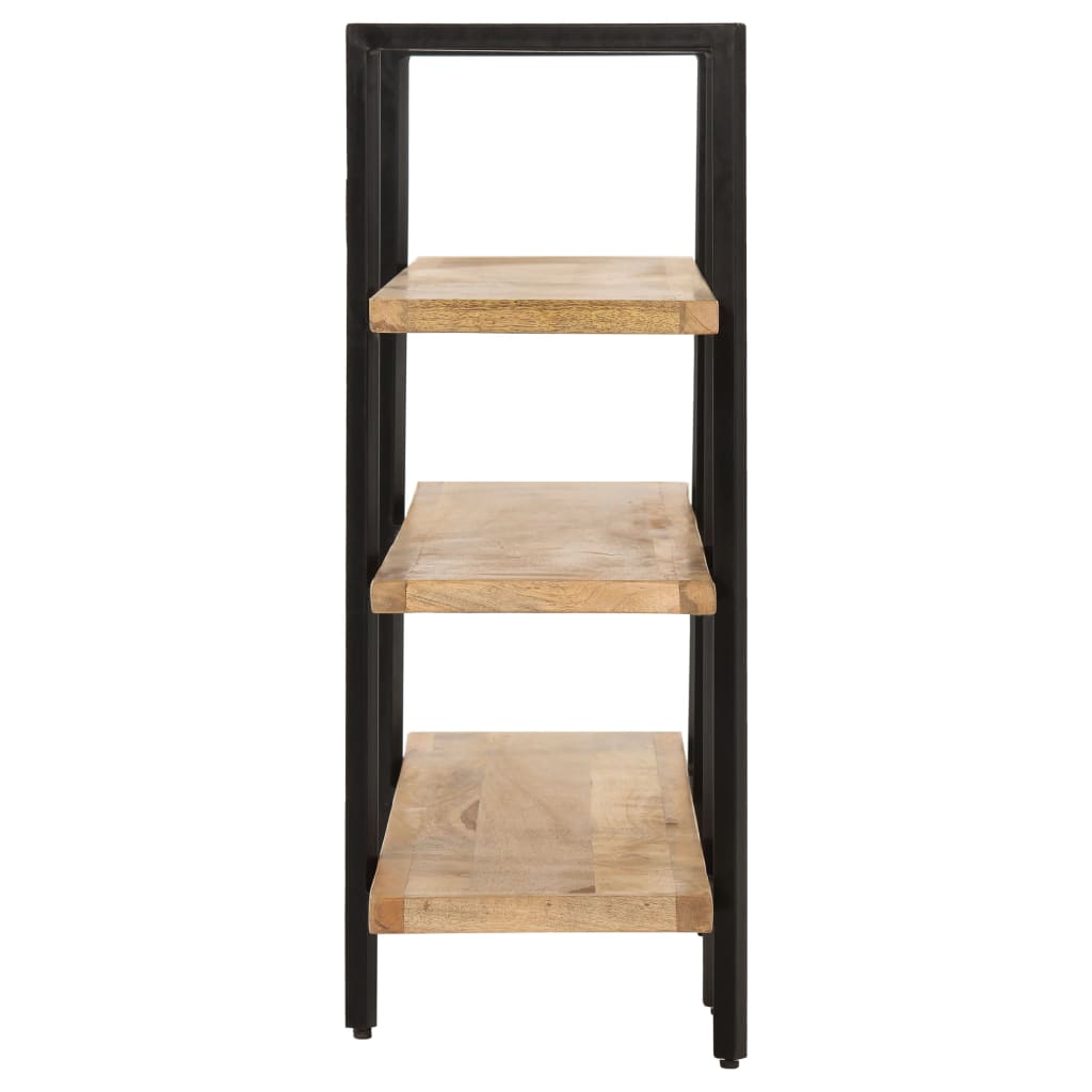 vidaXL 3-Tier Bookcase 63"x12.2"x31.5" Solid Mango Wood