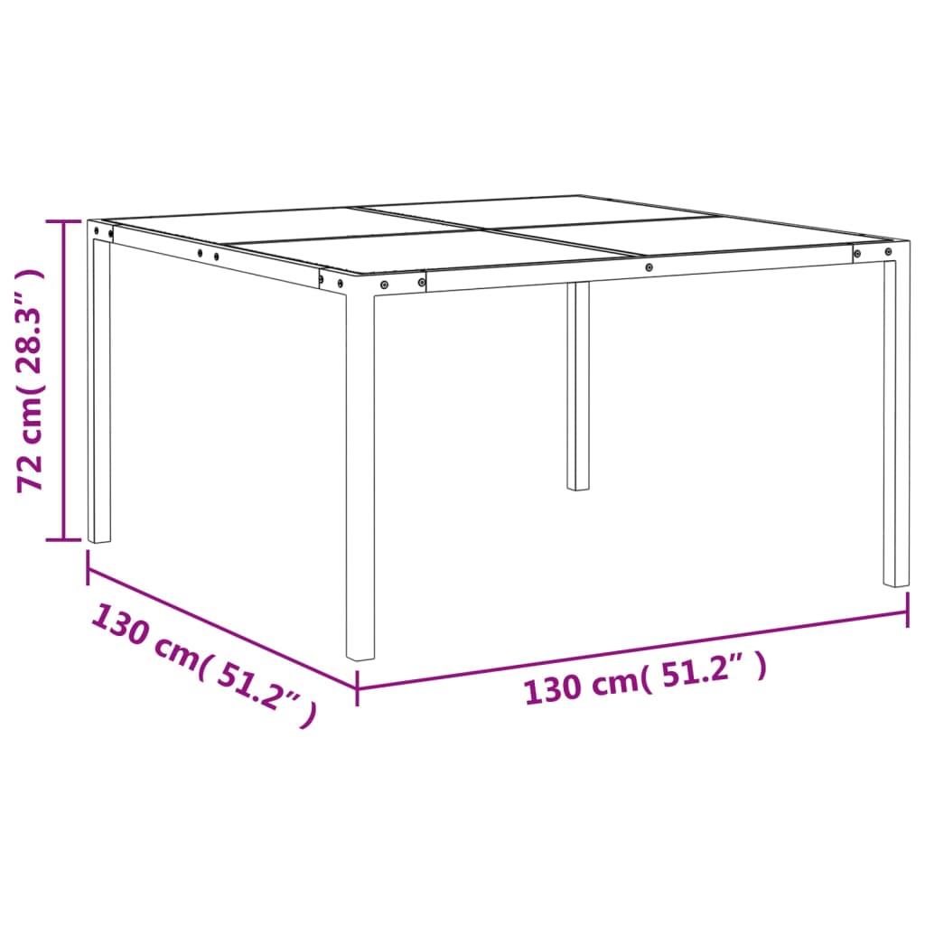 vidaXL 9 Piece Patio Dining Set Steel