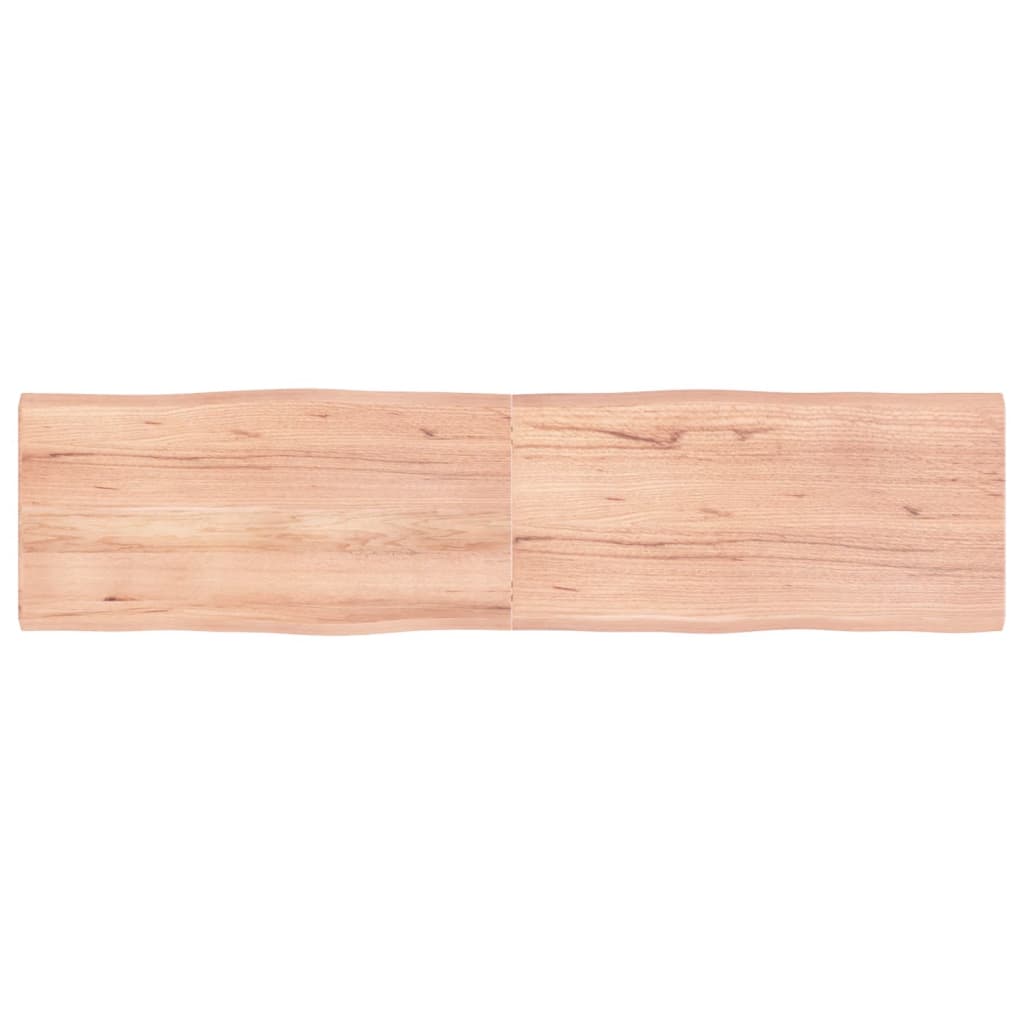 vidaXL Table Top Light Brown 63"x15.7"x(0.8"-1.6") Treated Solid Wood Live Edge