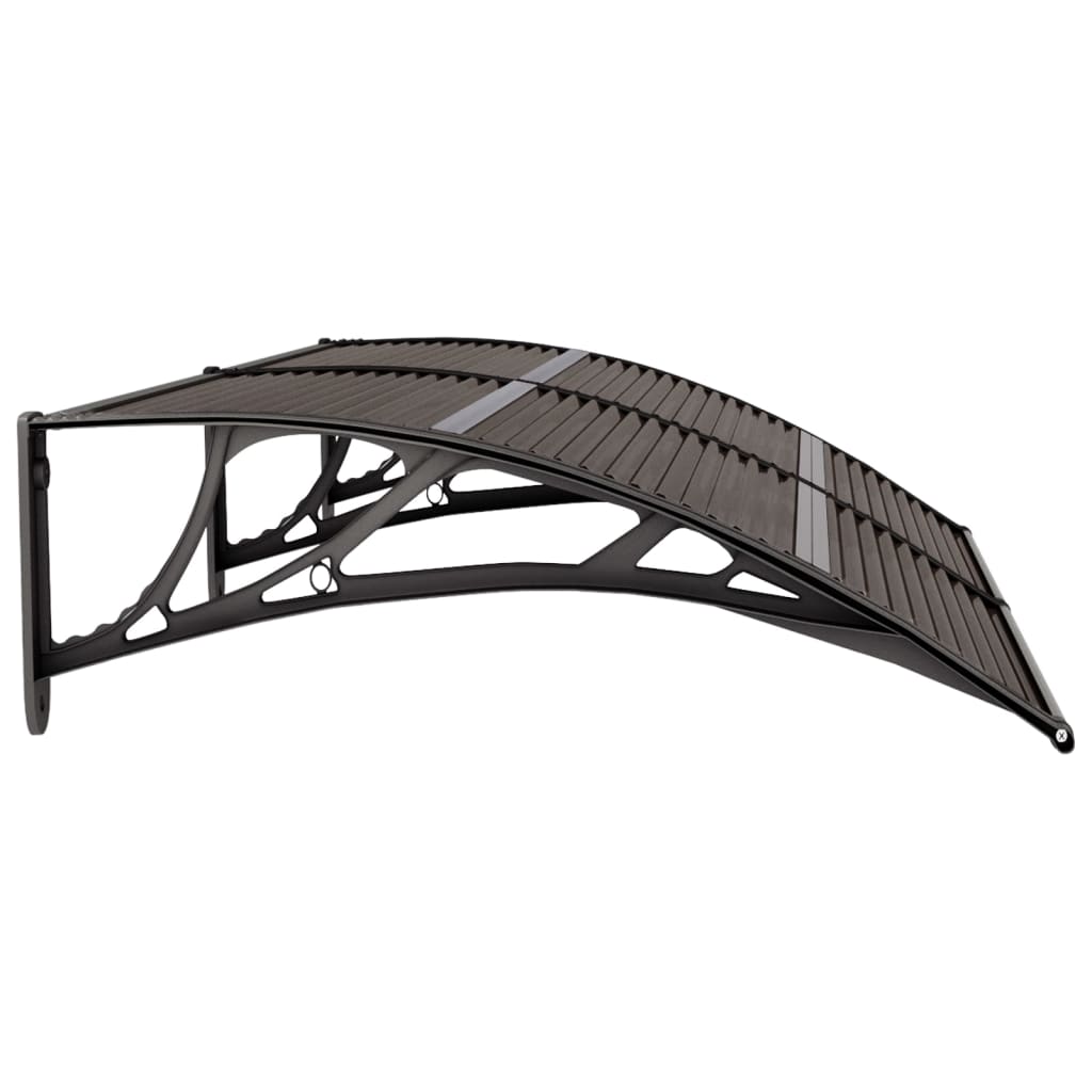 vidaXL Door Canopy Black 59.1"x29.5" Polycarbonate