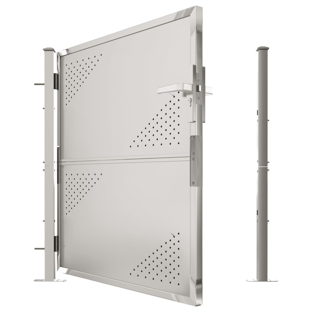 vidaXL Garden Gate 39.4"x39.4" Stainless Steel