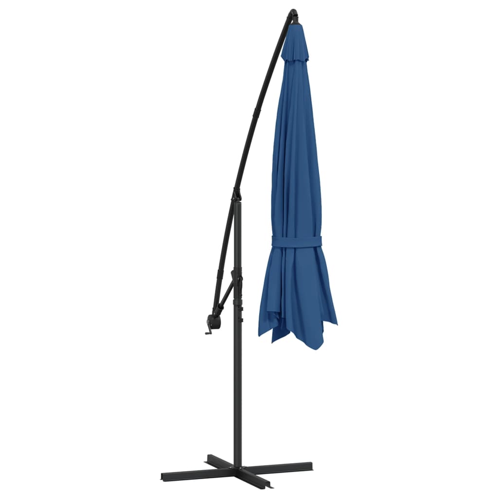 vidaXL Cantilever Garden Parasol with Aluminum Pole 137.8" Blue