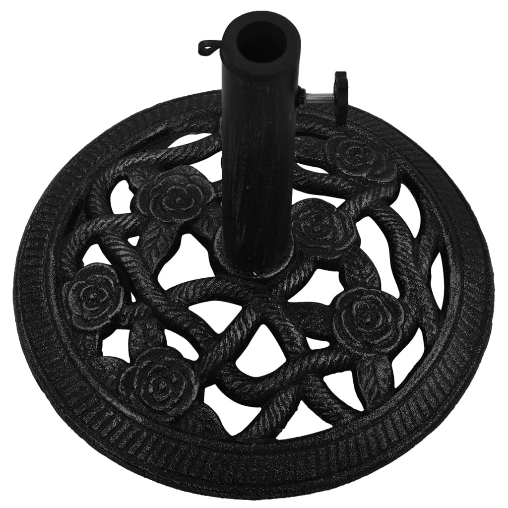 vidaXL Umbrella Base Black 15.7"x15.7"x12.6" Cast Iron