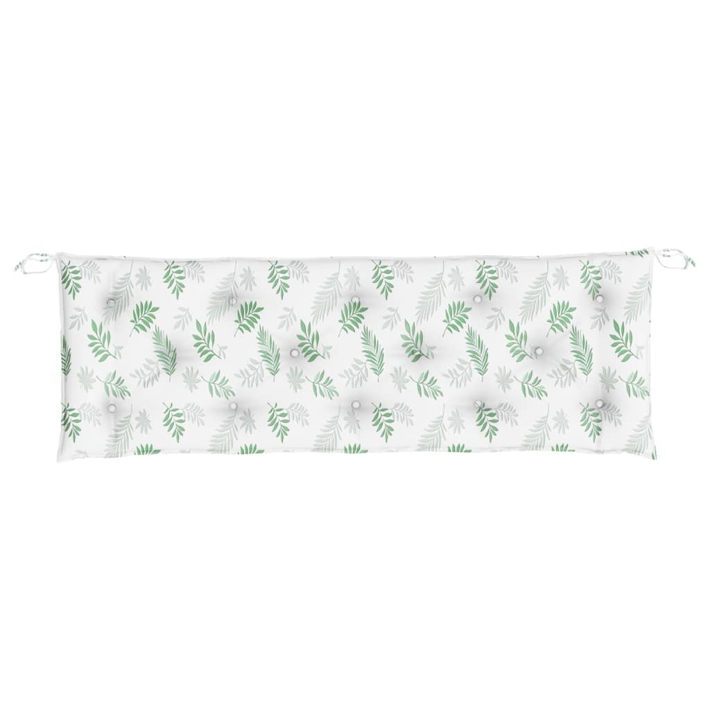 vidaXL Garden Bench Cushion Leaf Pattern 59.1"x19.7"x2.8" Oxford Fabric