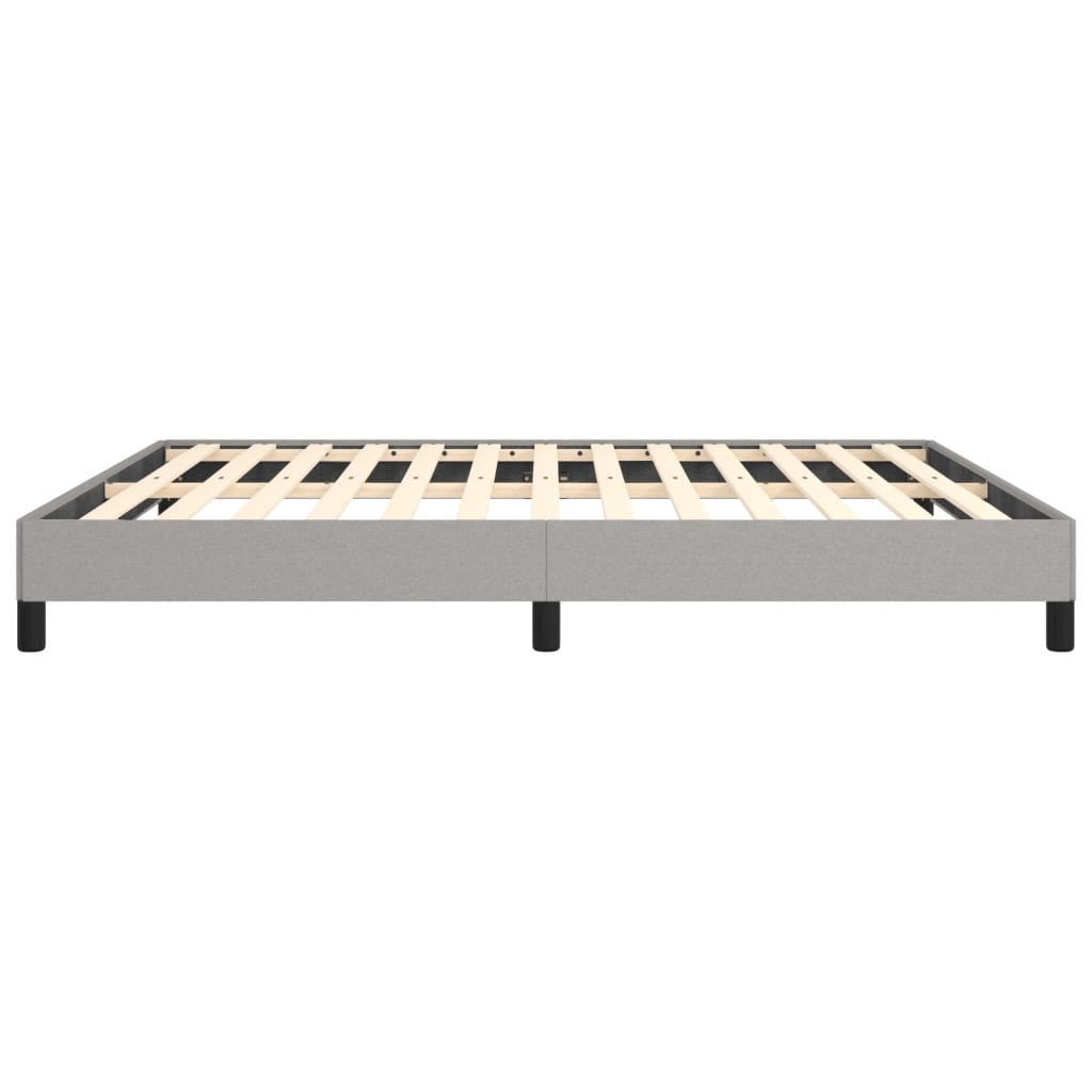 vidaXL Bed Frame Light Gray 76"x79.9" King Fabric