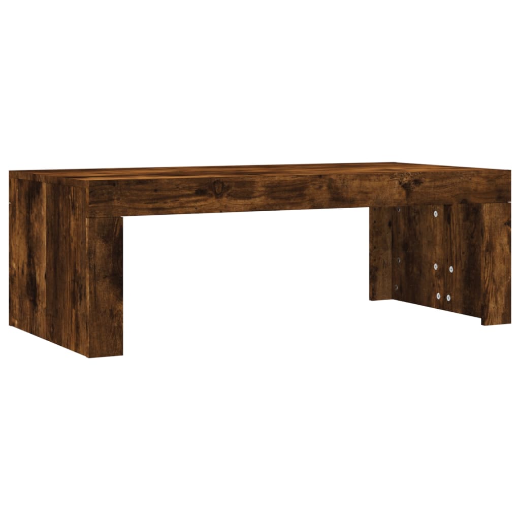 vidaXL Coffee Table Smoked Oak 40.2"x19.7"x14.2" Engineered Wood