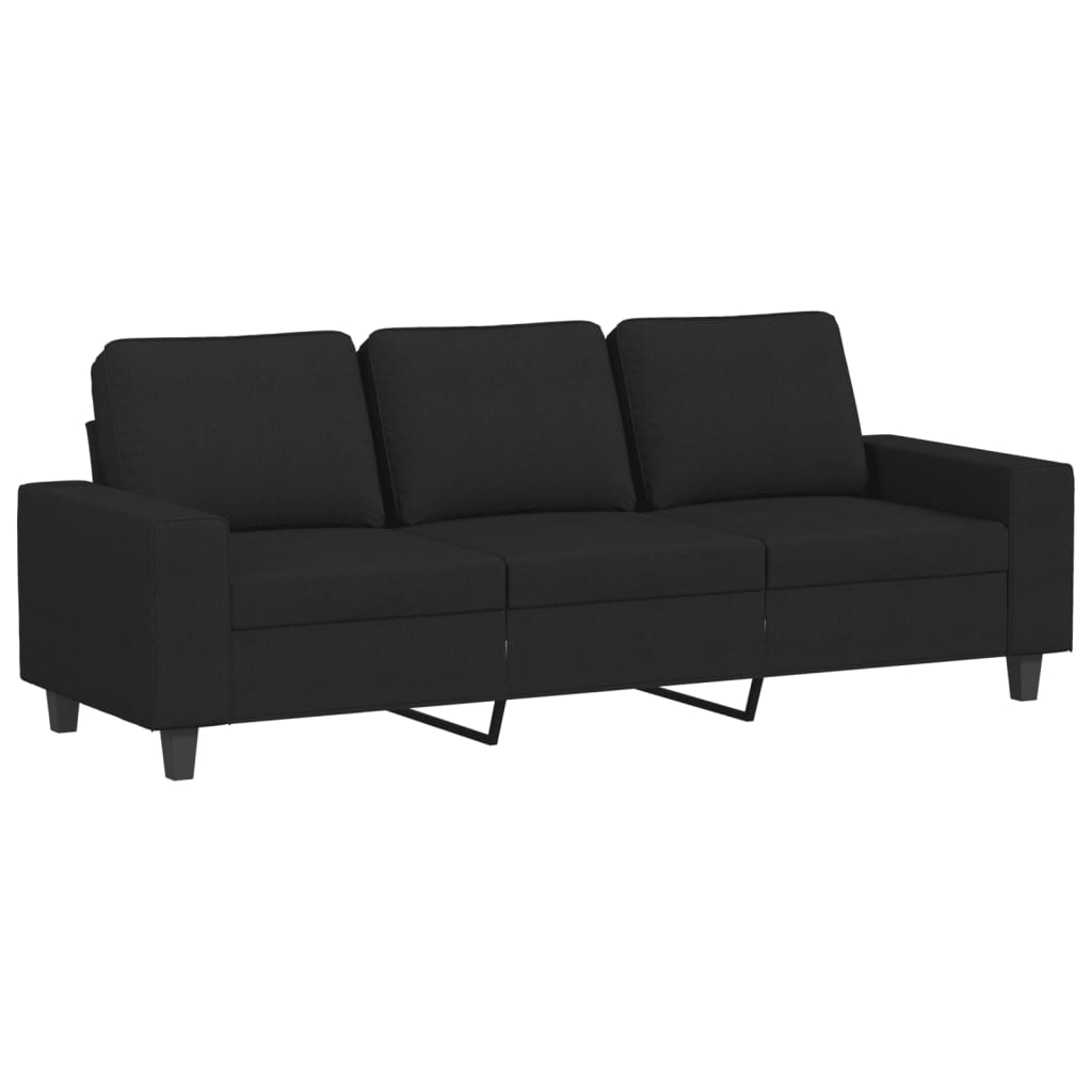 vidaXL 2 Piece Sofa Set Black Fabric