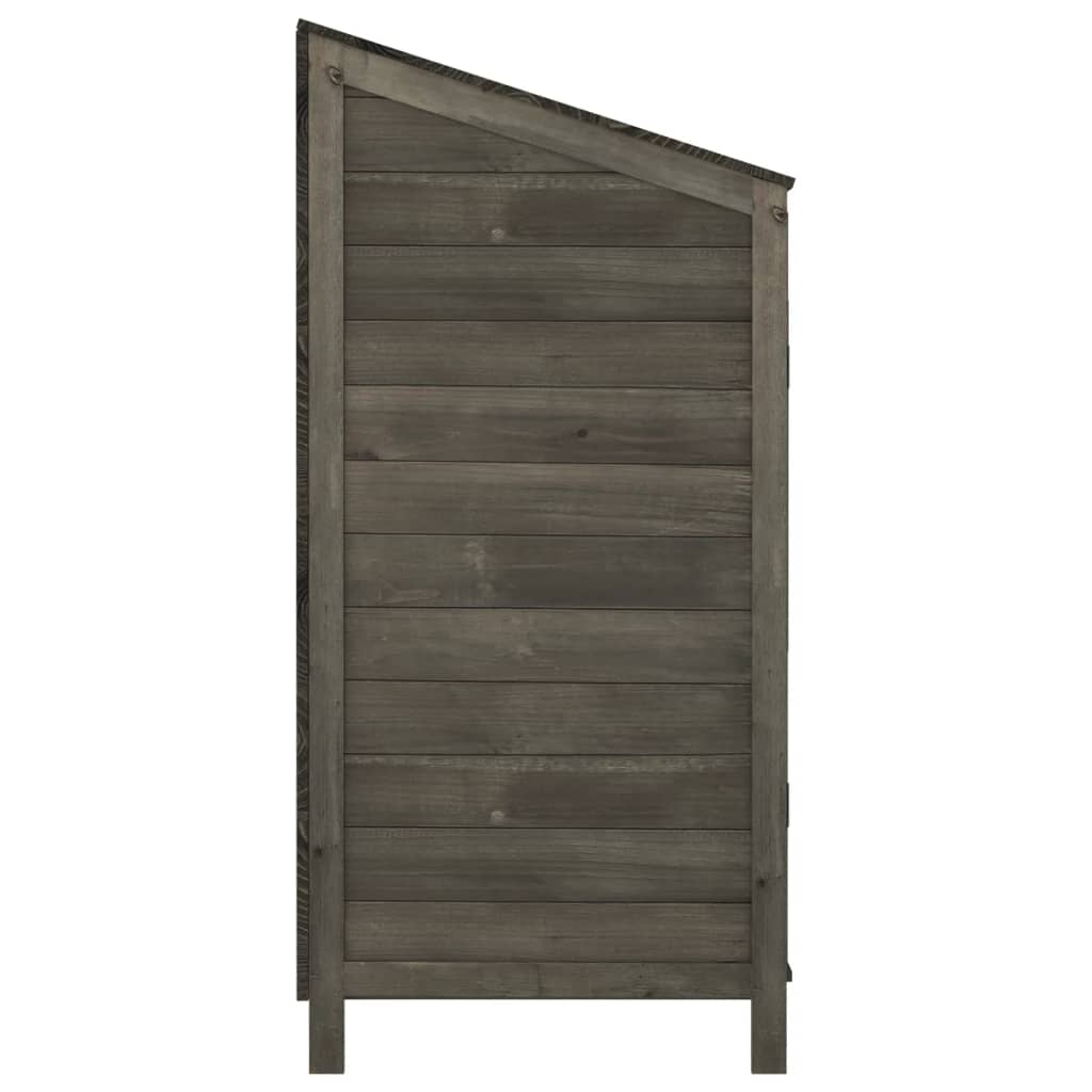 vidaXL Garden Shed Anthracite 40.2"x20.5"x44.1" Solid Wood Fir