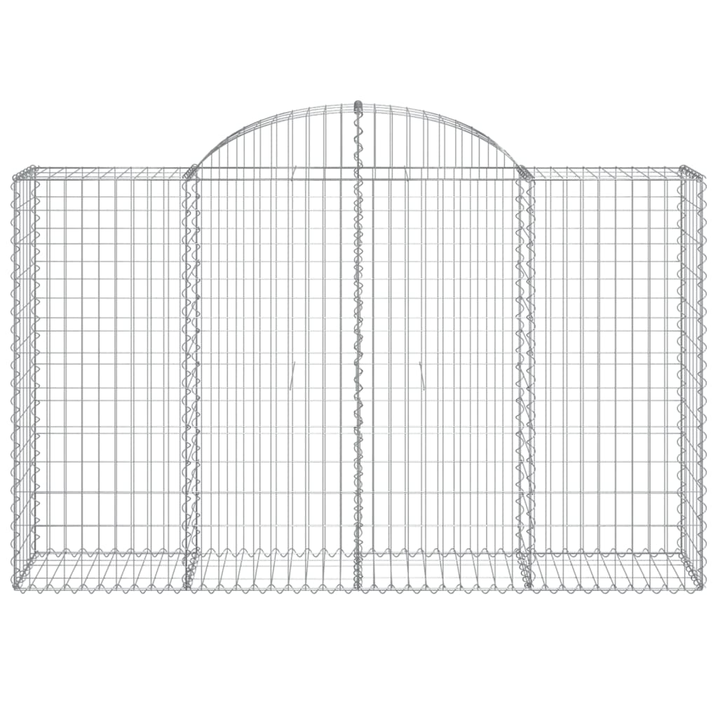 vidaXL Arched Gabion Baskets 5 pcs 78.7"x19.7"x47.2"/55.1" Galvanized Iron