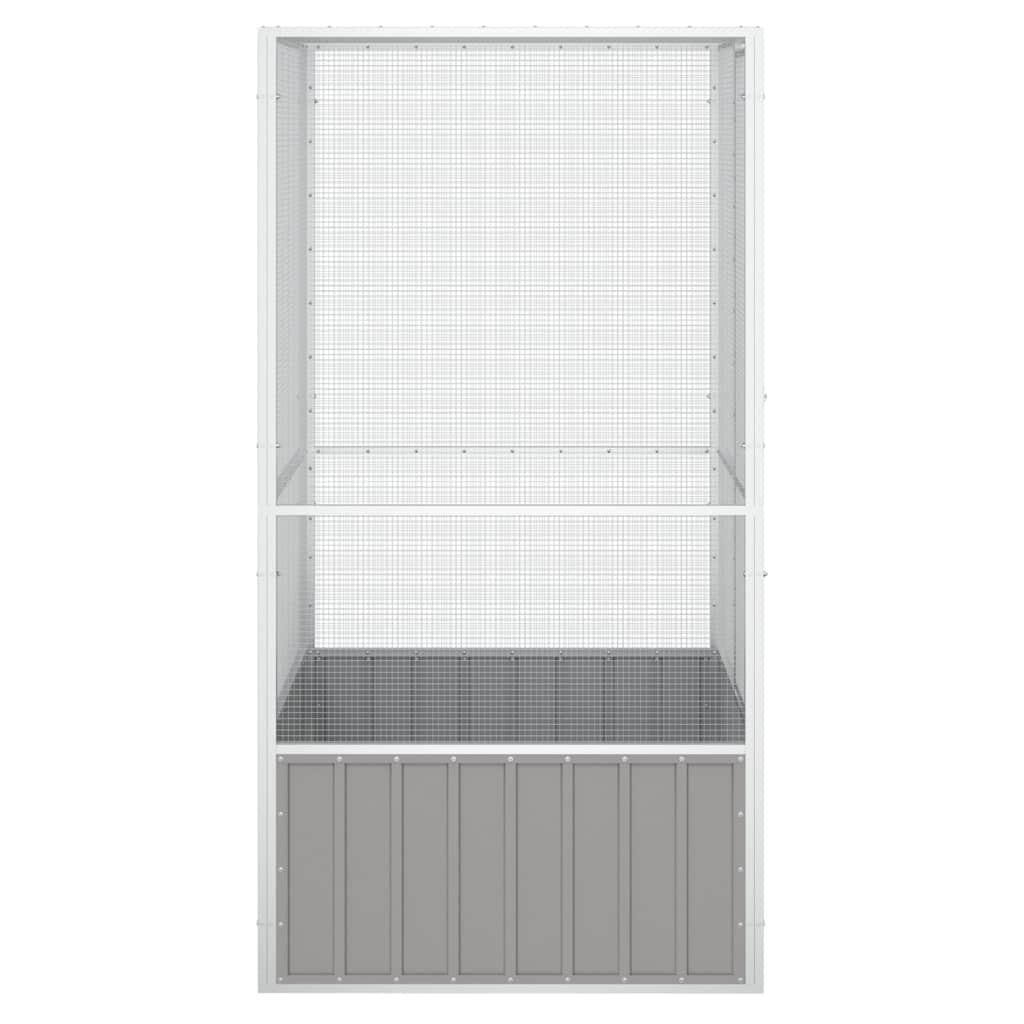 vidaXL Bird Cage Gray 43.7"x42.1"x83.3" Galvanized Steel