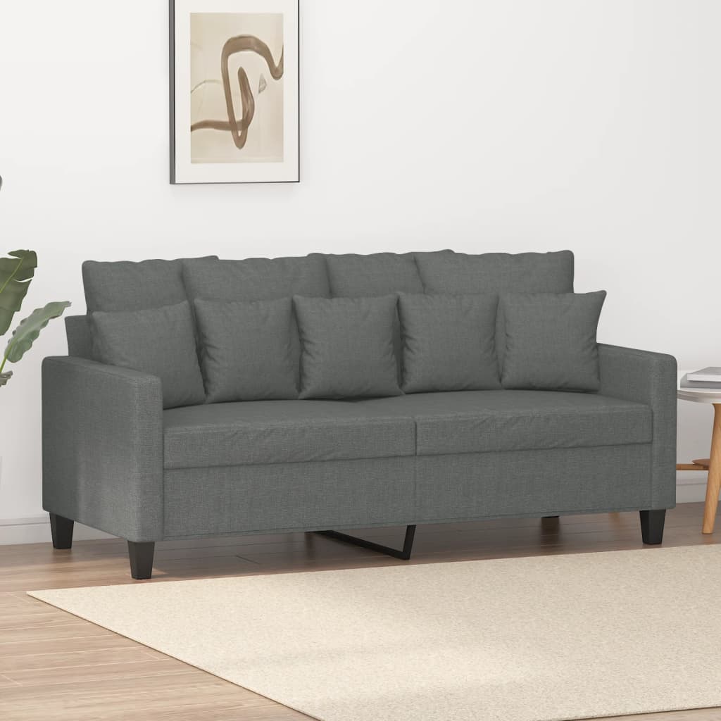 vidaXL 2-Seater Sofa Dark Gray 55.1" Fabric