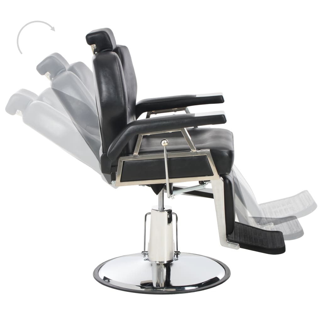 vidaXL Barber Chair Black 28.3"x26.8"x38.6" Faux Leather