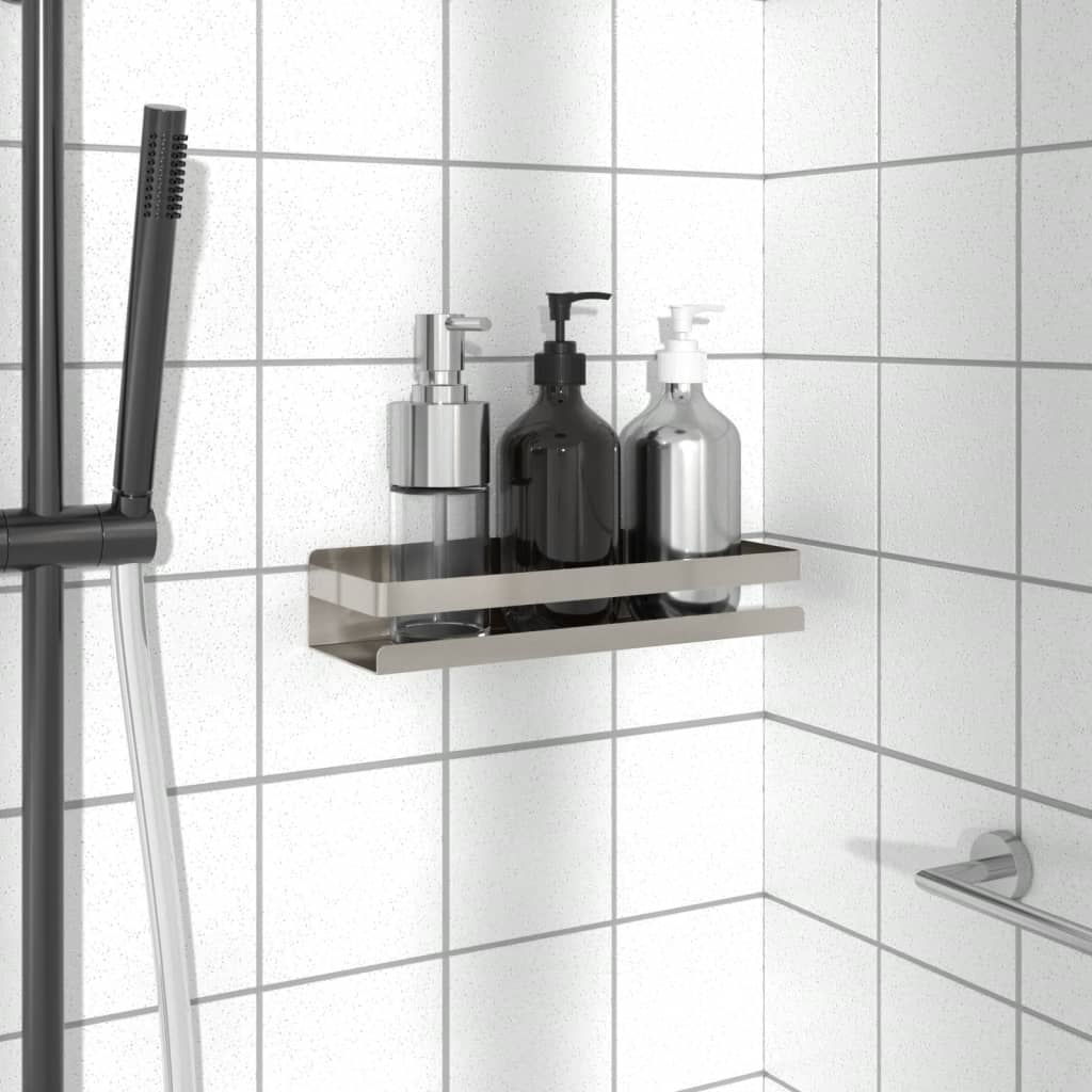 vidaXL Shower Shelf 11.8"x3.9"x2.4" Brushed 304 Stainless Steel