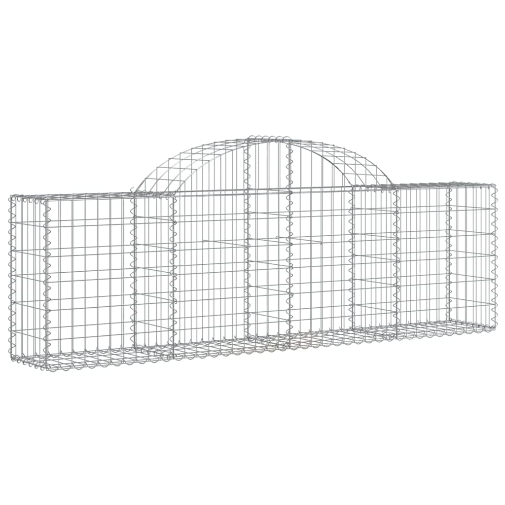 vidaXL Arched Gabion Baskets 6 pcs 78.7"x11.8"x23.6"/31.5" Galvanized Iron