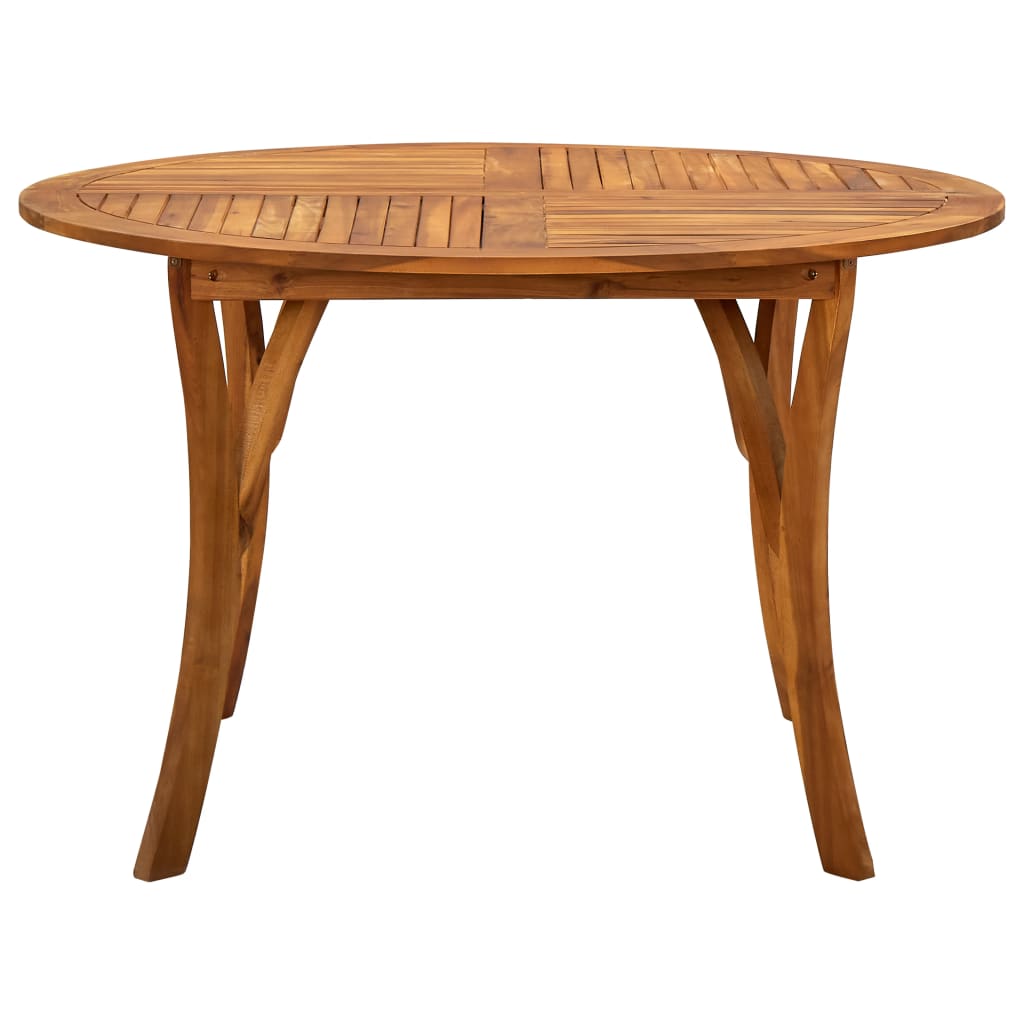 vidaXL Patio Table Ø47.2" Solid Acacia Wood