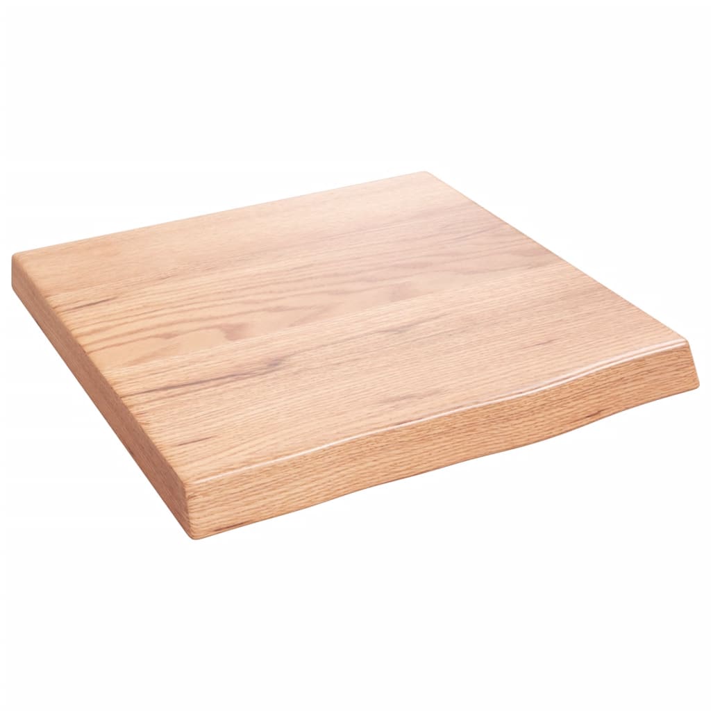 vidaXL Wall Shelf Light Brown 15.7"x15.7"x(0.8"-1.6") Treated Solid Wood Oak