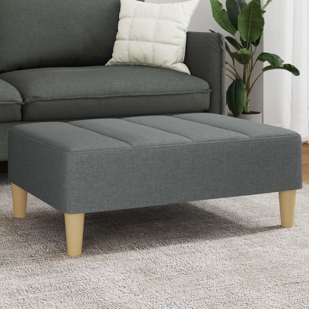 vidaXL Footstool Dark Gray 30.3"x21.7"x12.2" Fabric