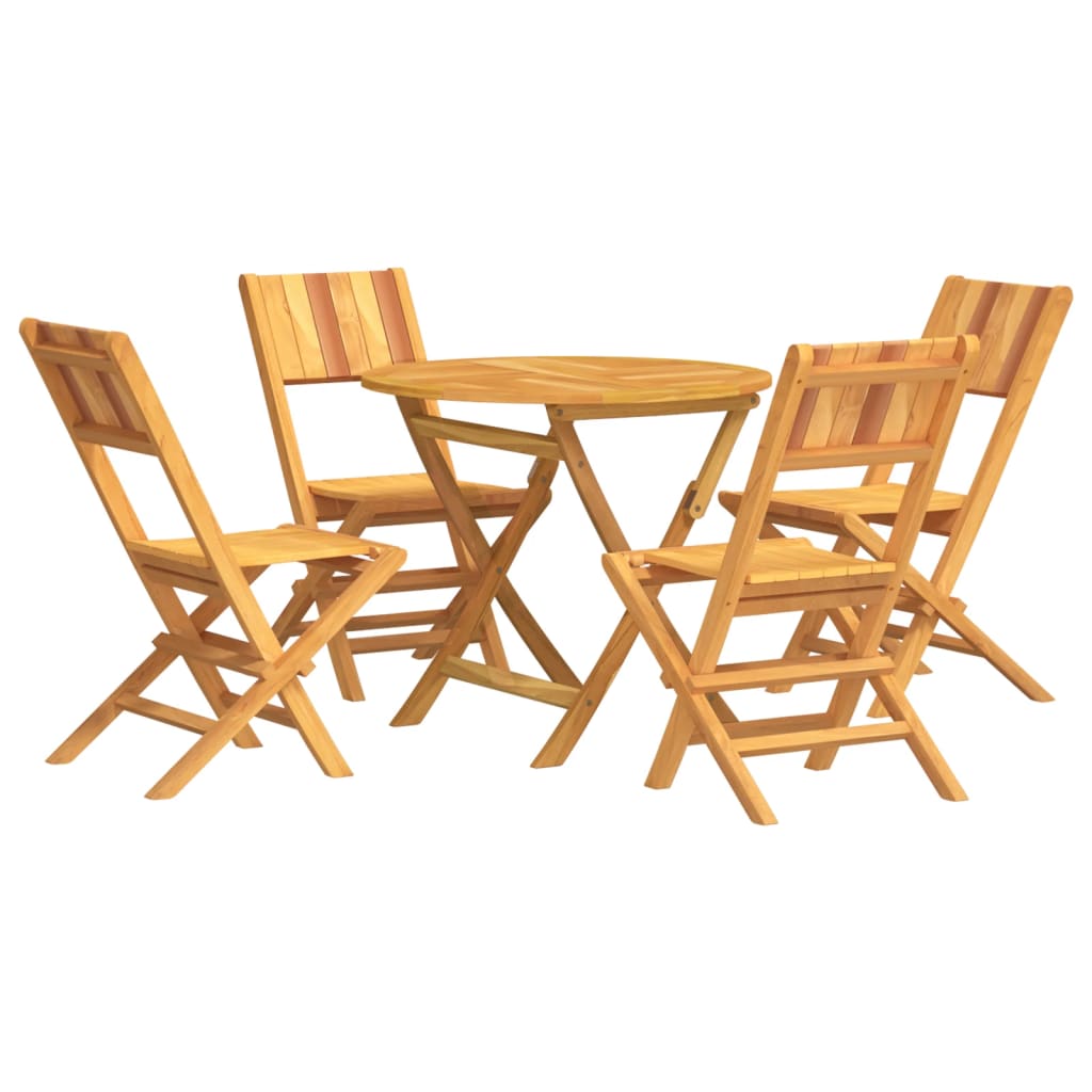 vidaXL 5 Piece Patio Dining Set Solid Wood Teak