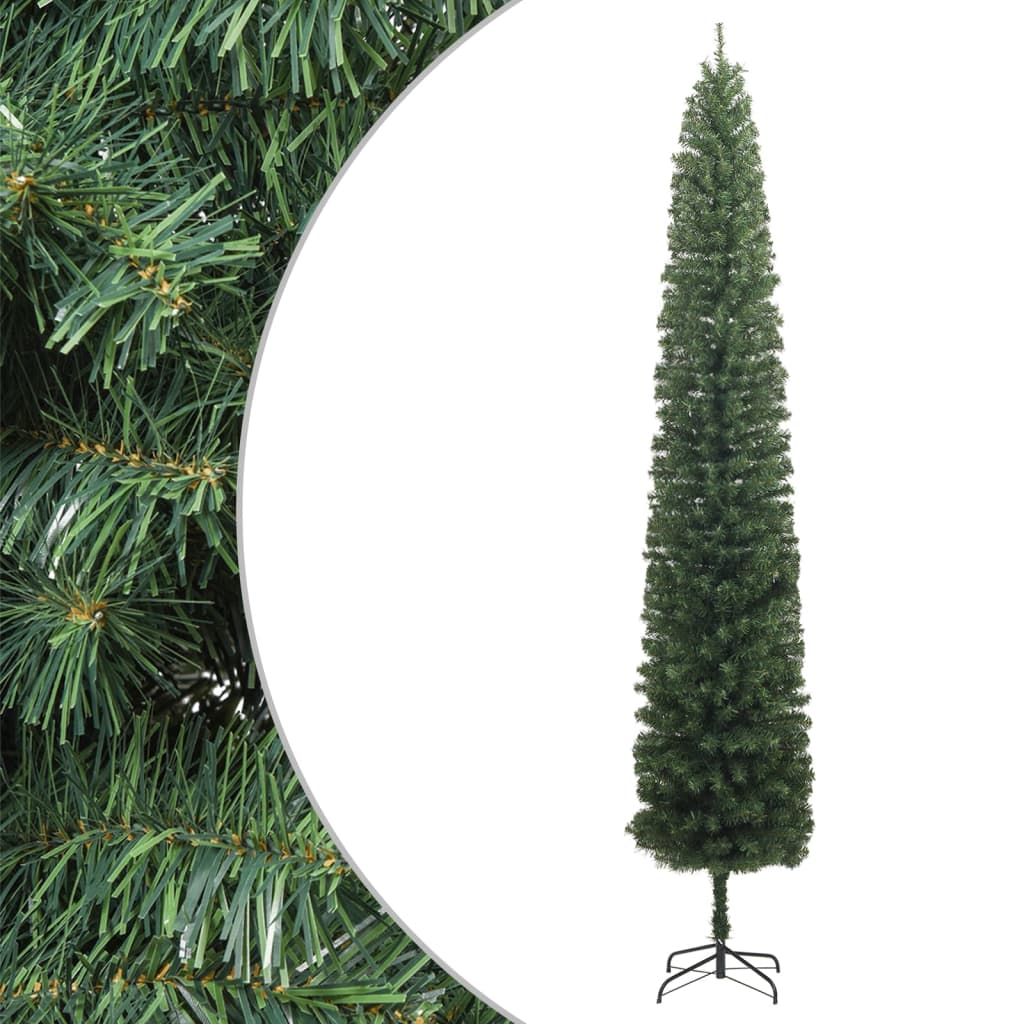 vidaXL Slim Christmas Tree with Stand 106.3" PVC