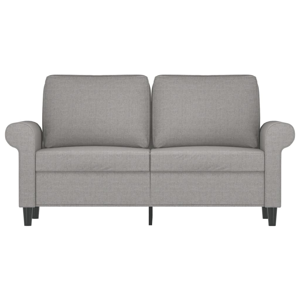 vidaXL 2-Seater Sofa Light Gray 47.2" Fabric