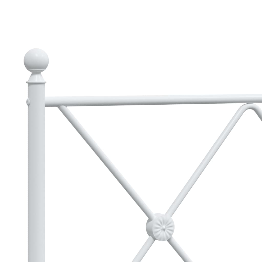 vidaXL Metal Headboard White 39.4"