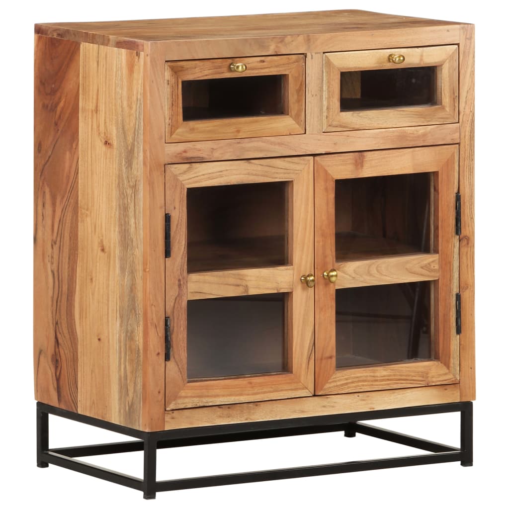 vidaXL Sideboard 23.6"x13.8"x27.6" Solid Acacia Wood