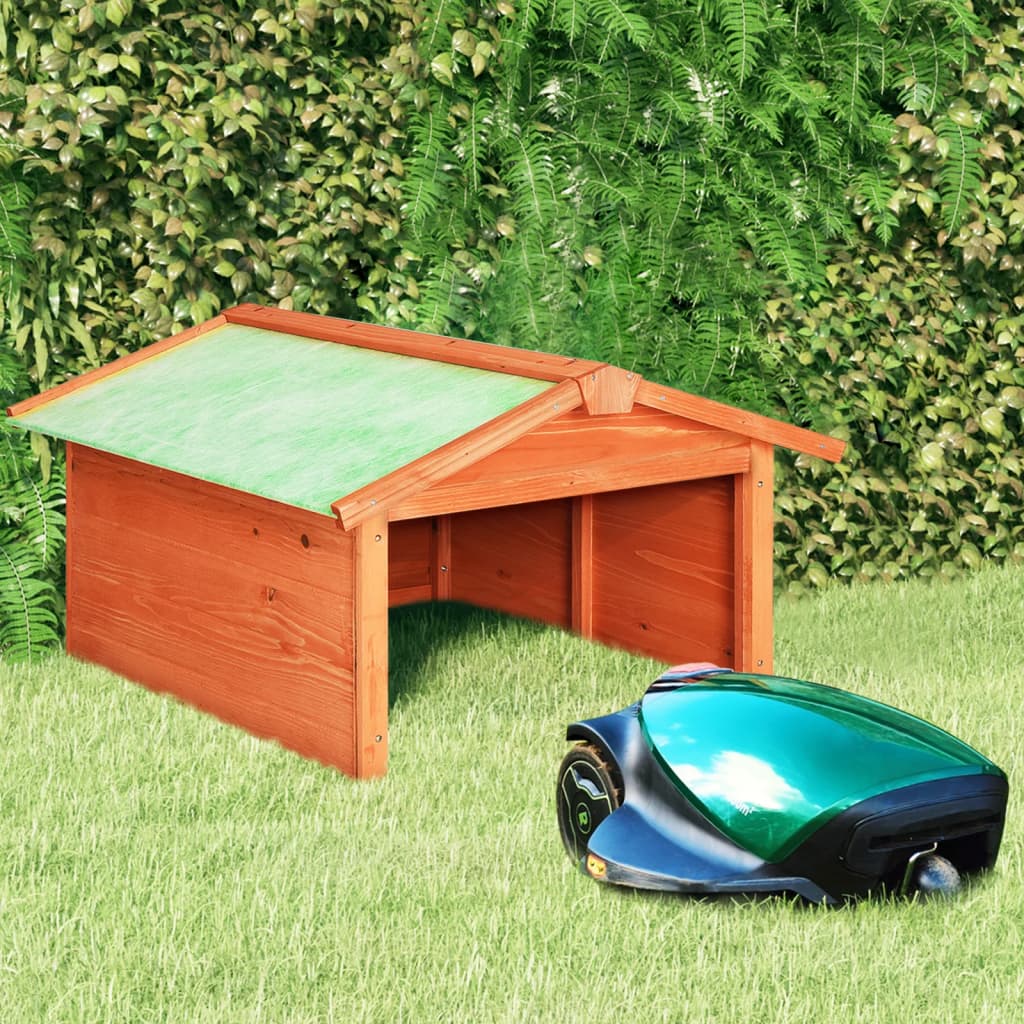 vidaXL Robotic Lawn Mower Garage 28.3"x34.3"x19.7" Solid Firwood