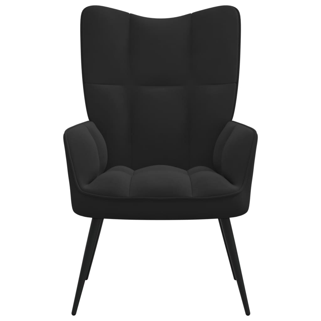 vidaXL Relaxing Chair Black Velvet