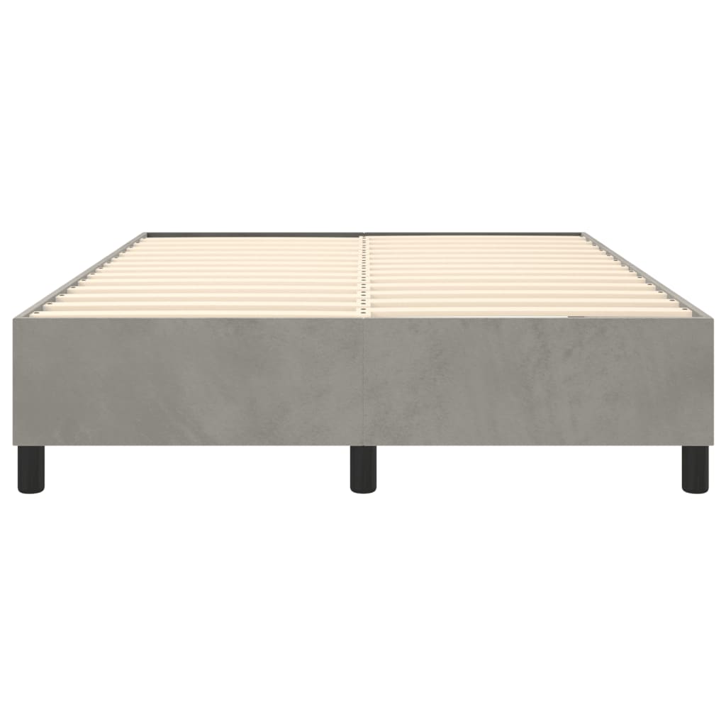 vidaXL Bed Frame Light Gray 59.8"x79.9" Queen Velvet