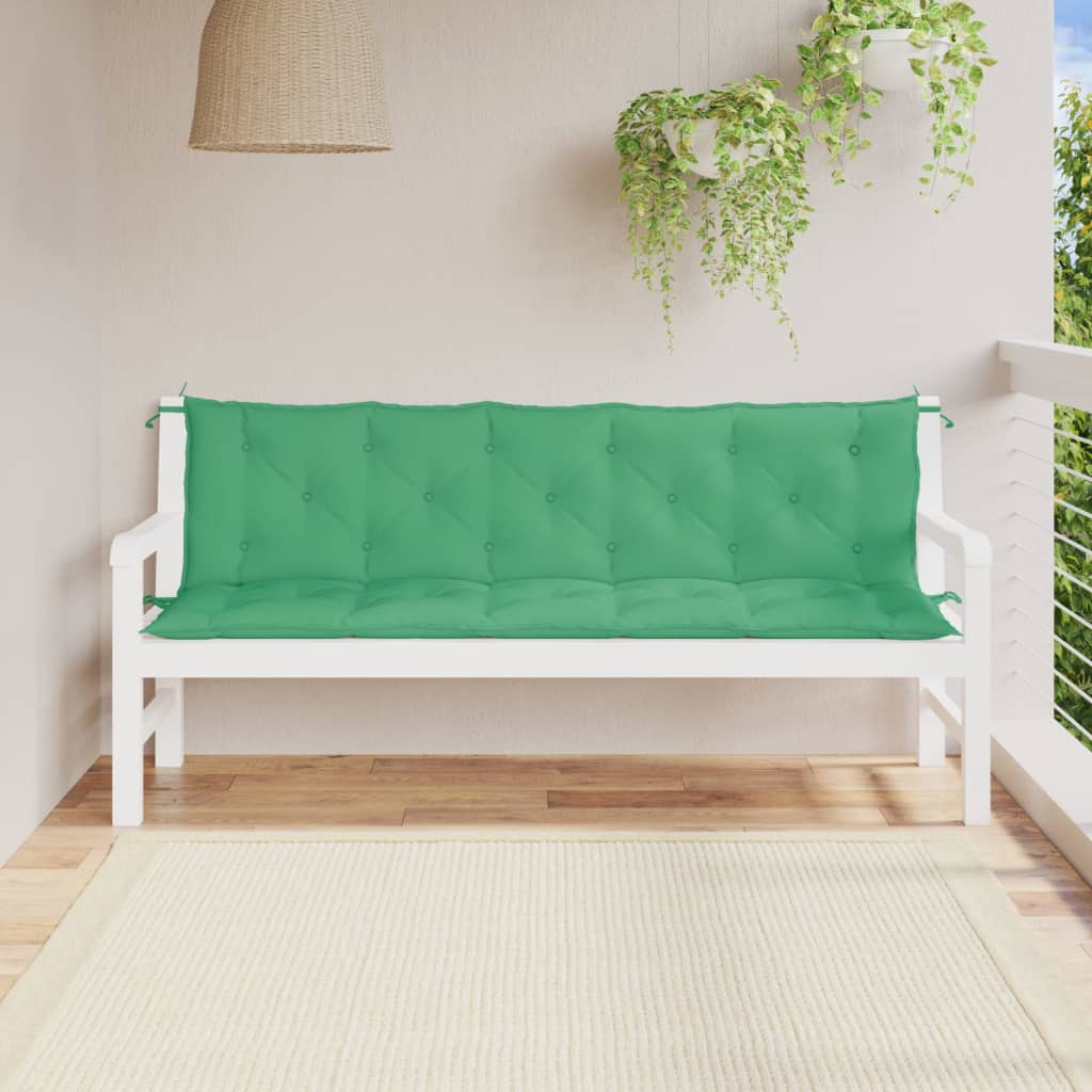 vidaXL Garden Bench Cushion Green 70.9"x(19.7"+19.7")x2.8" Oxford Fabric