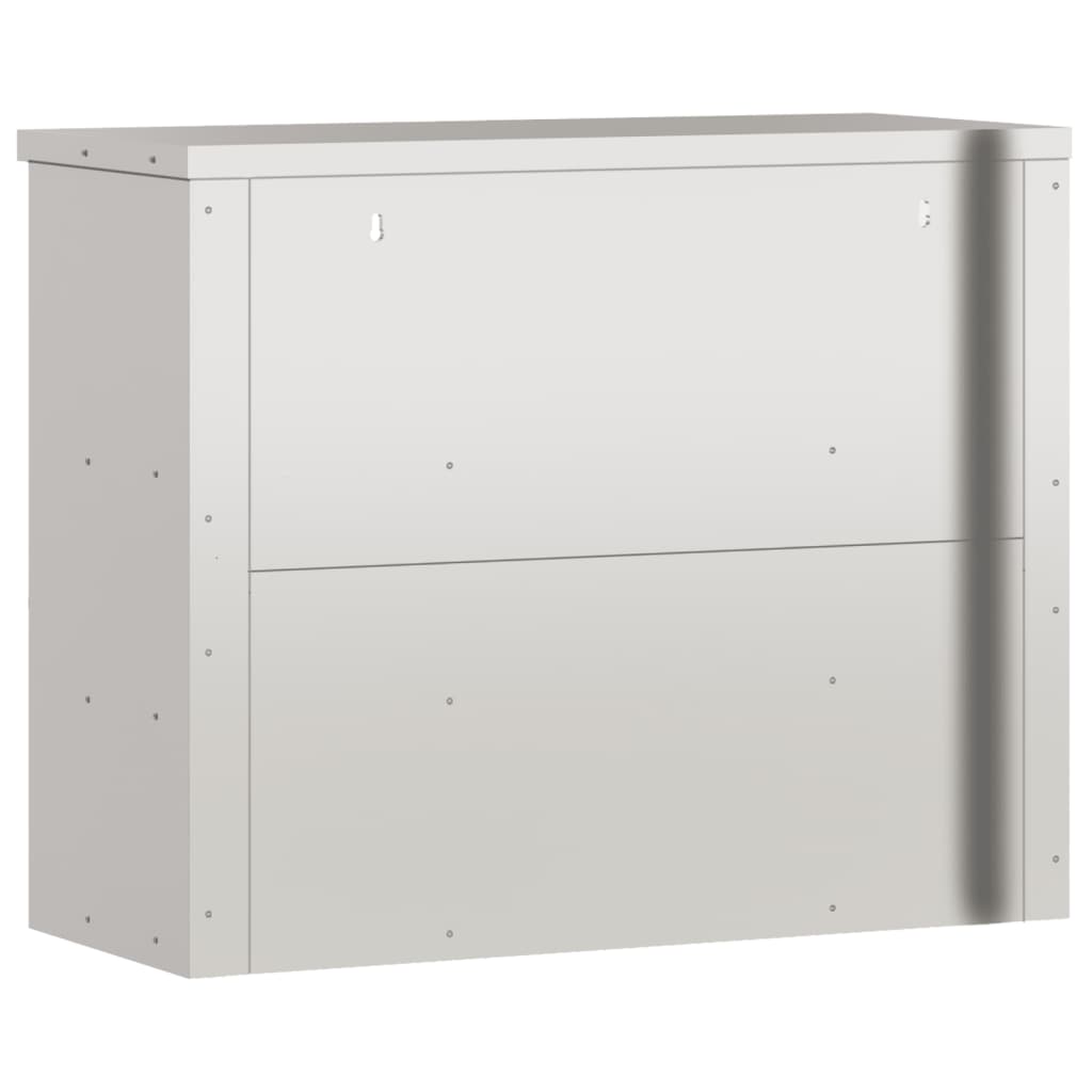 vidaXL Kitchen Wall Cabinet with Shelves Stainless Steel