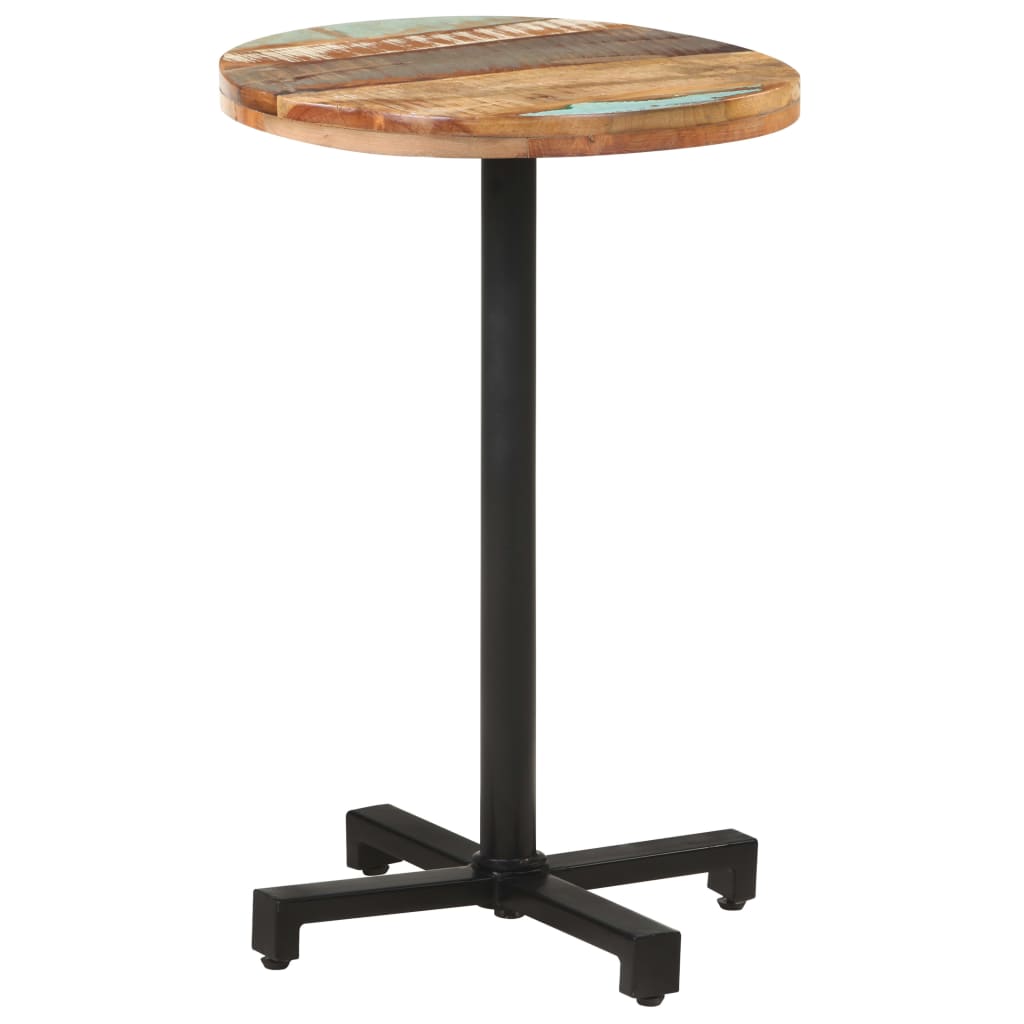 vidaXL Bistro Table Round Ø19.7"x29.5" Solid Reclaimed Wood