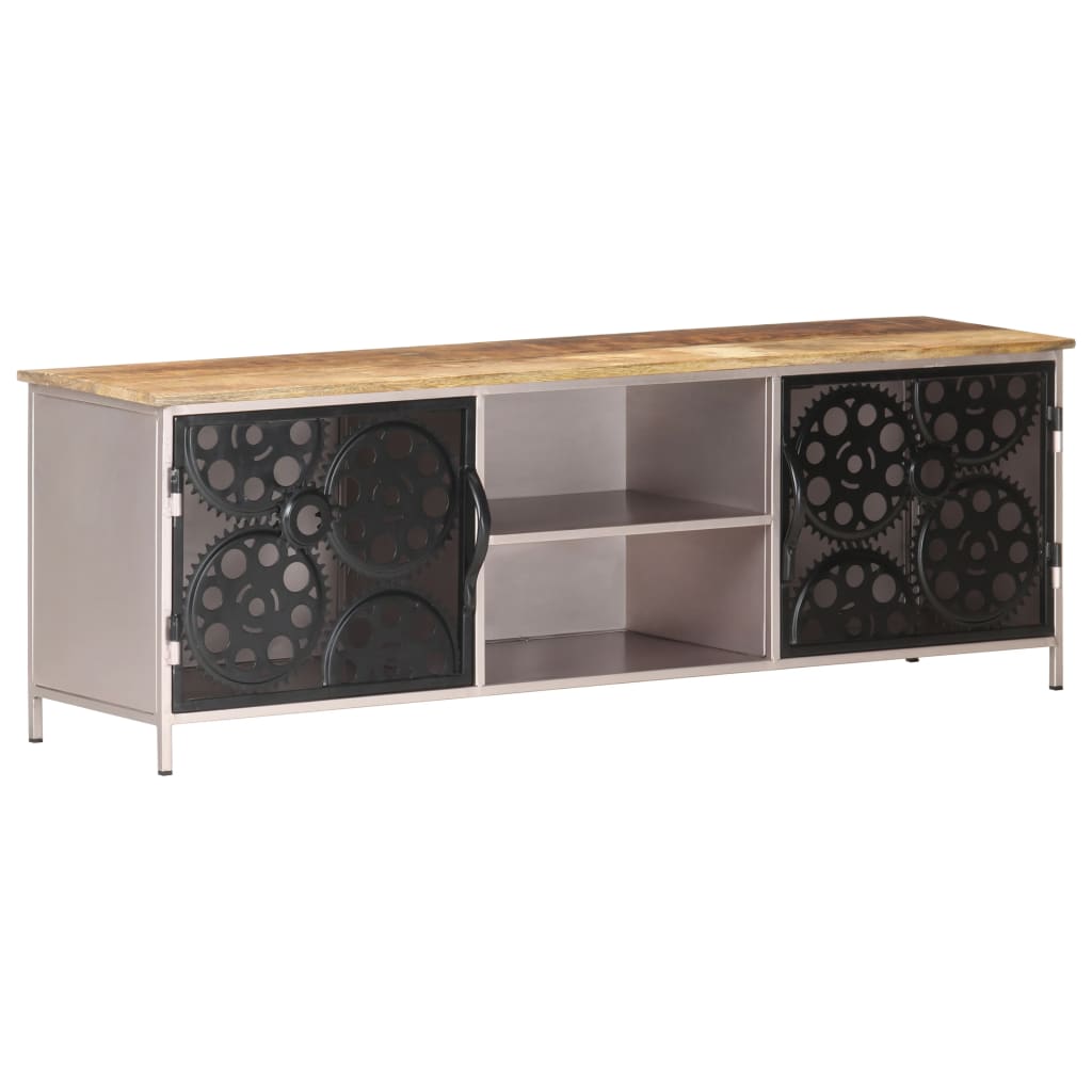 vidaXL TV Stand 47.2"x11.8"x15.7" Rough Mango Wood