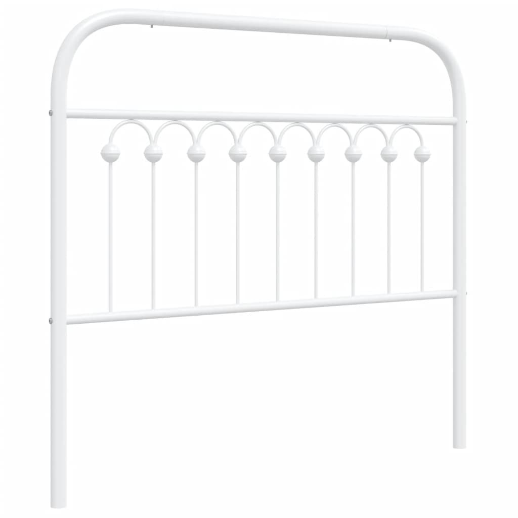 vidaXL Metal Headboard White 39.4"