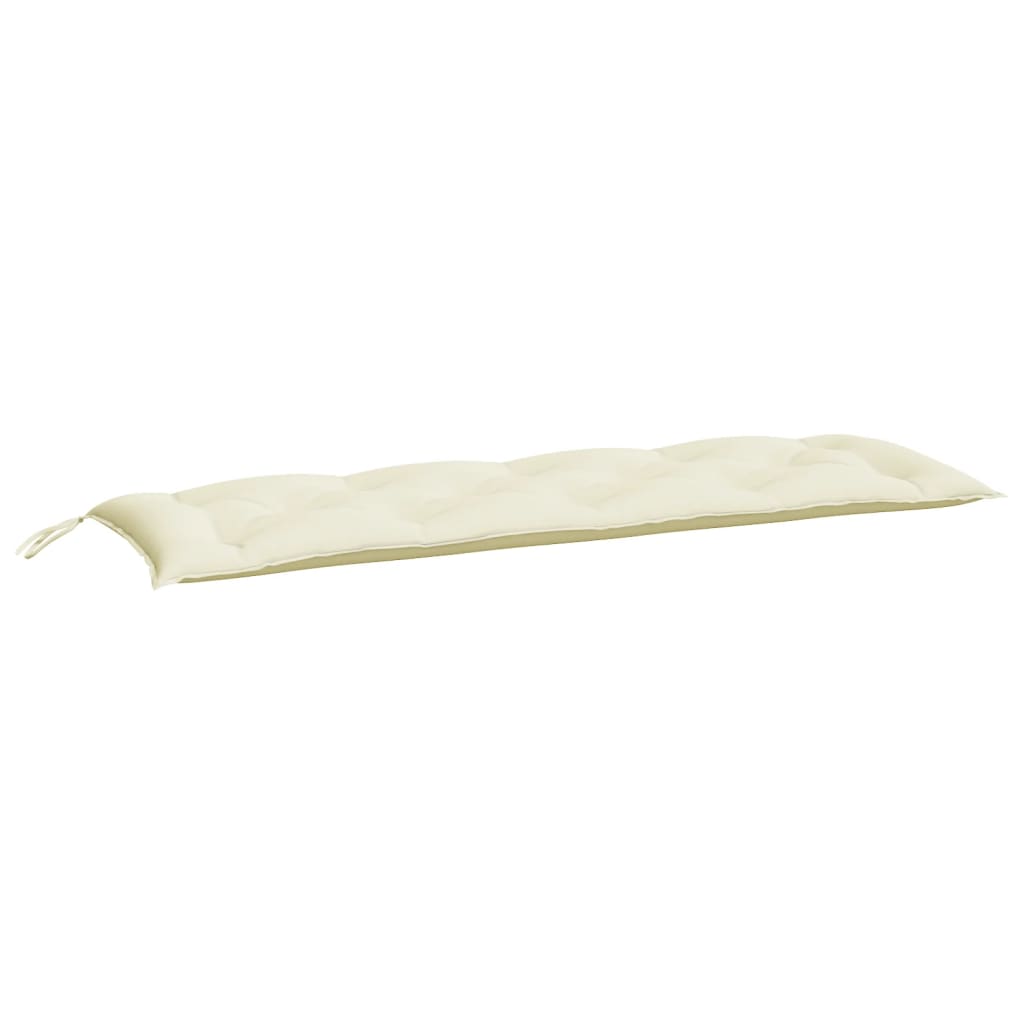 vidaXL Garden Bench Cushion Cream White 59.1"x(19.7"+19.7")x2.8" Oxford Fabric