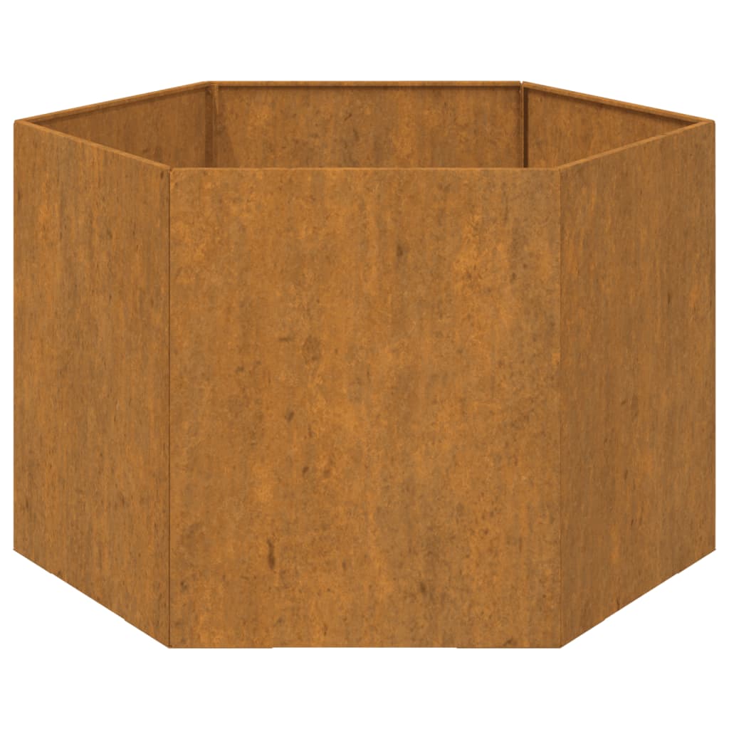 vidaXL Planter Rusty 23.6"x23.6"x17.7" Corten Steel