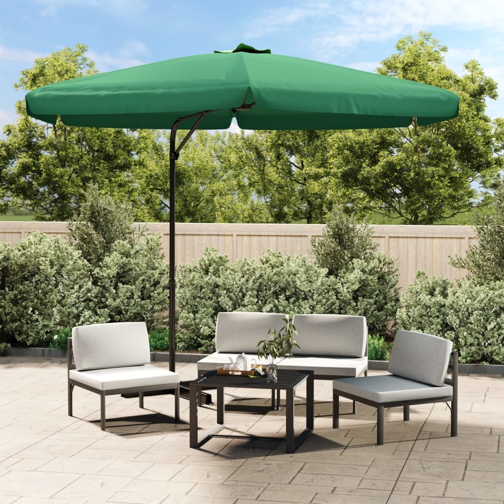 vidaXL Outdoor Parasol with Steel Pole 118.1" Green