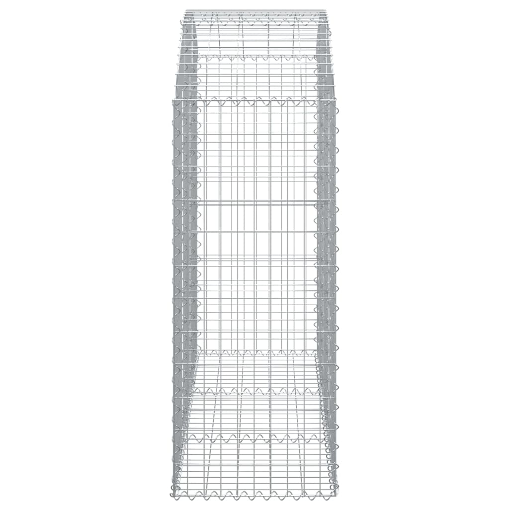 vidaXL Arched Gabion Basket 59.1"x19.7"x47.2"/55.1" Galvanized Iron