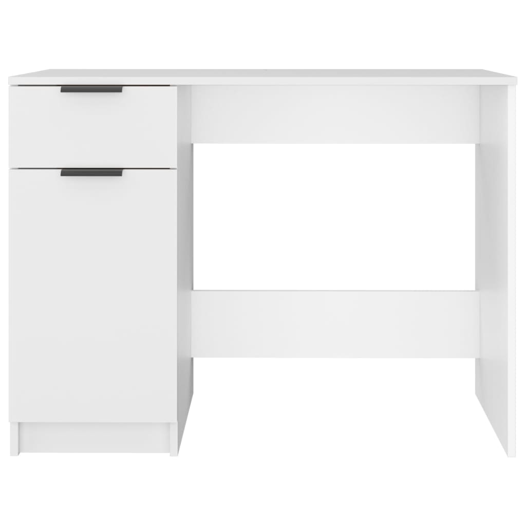 vidaXL Desk White 39.4"x19.7"x29.5" Engineered Wood