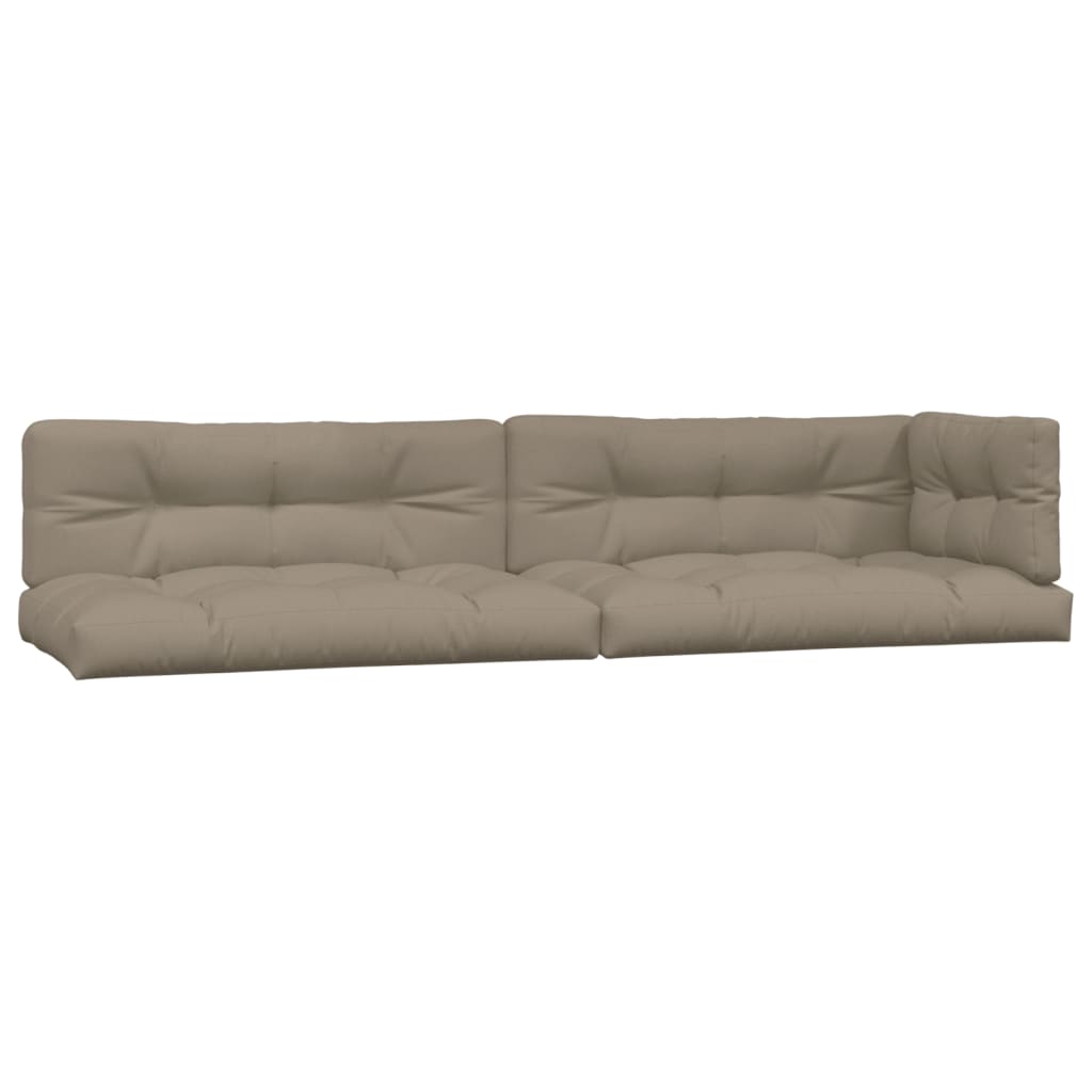 vidaXL Pallet Cushions 5 pcs Taupe Fabric