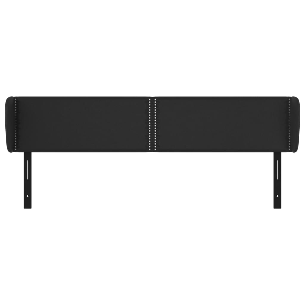 vidaXL Headboard with Ears Black 79.9"x9.1"x30.7"/34.6" Faux Leather