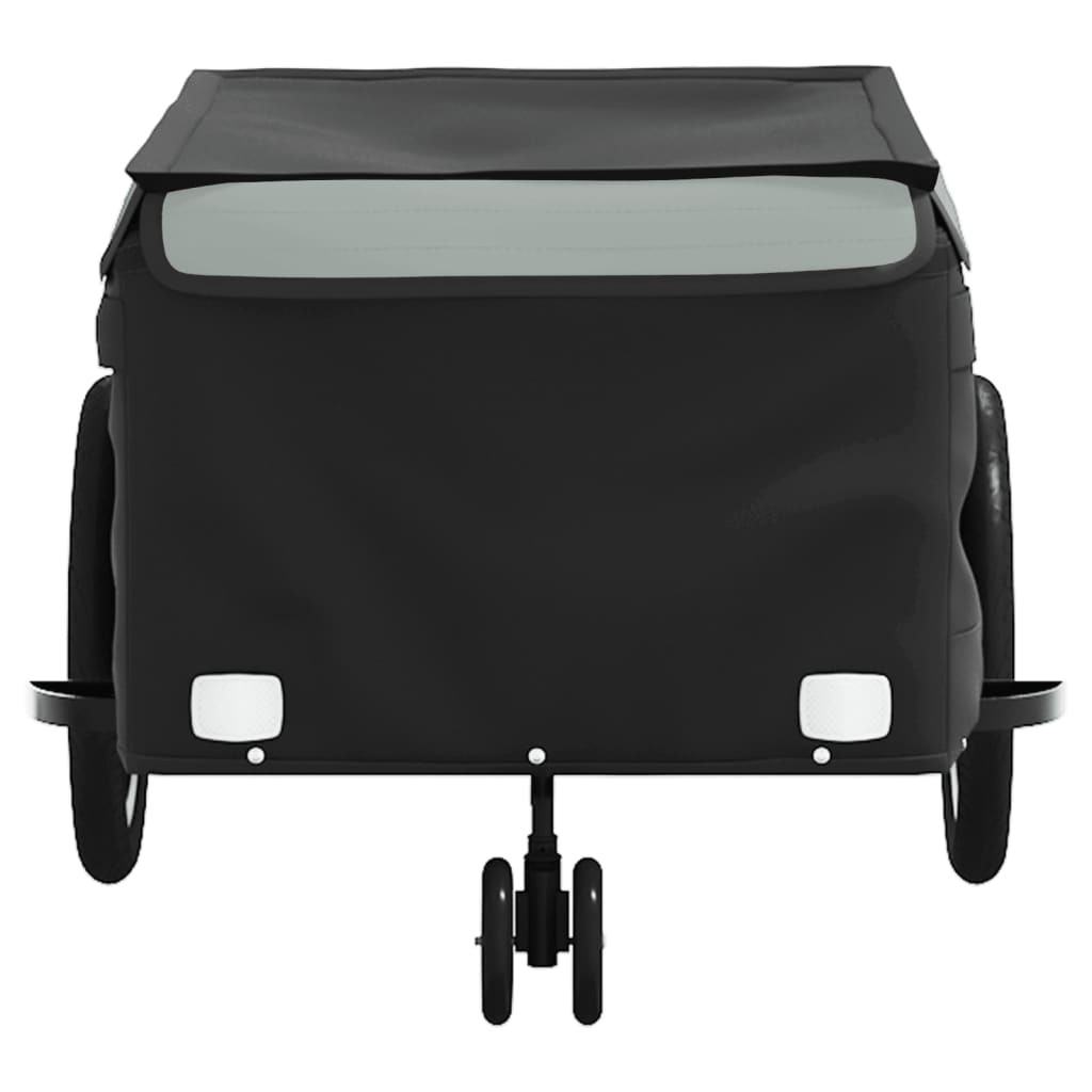 vidaXL Bike Trailer Black and Gray 99.2 lb Iron