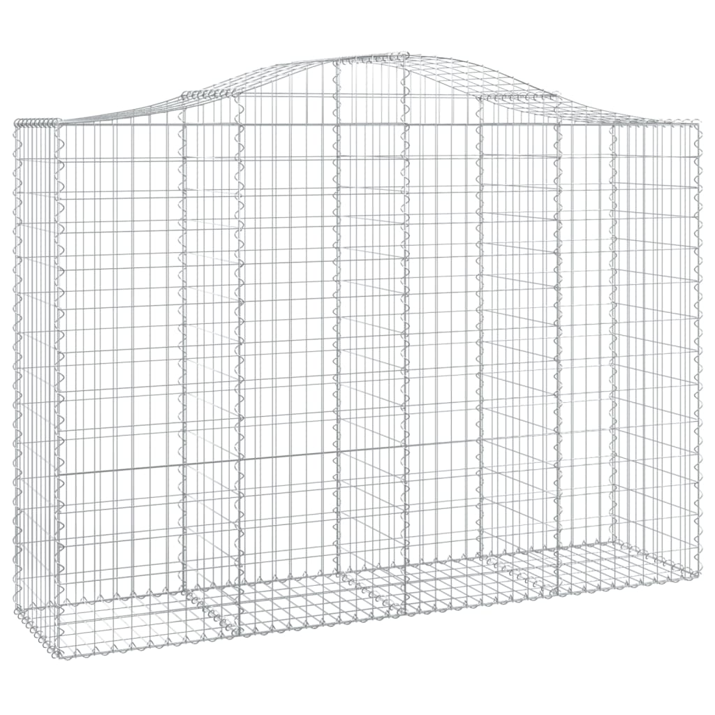 vidaXL Arched Gabion Baskets 14 pcs 78.7"x19.7"x55.1"/63" Galvanized Iron