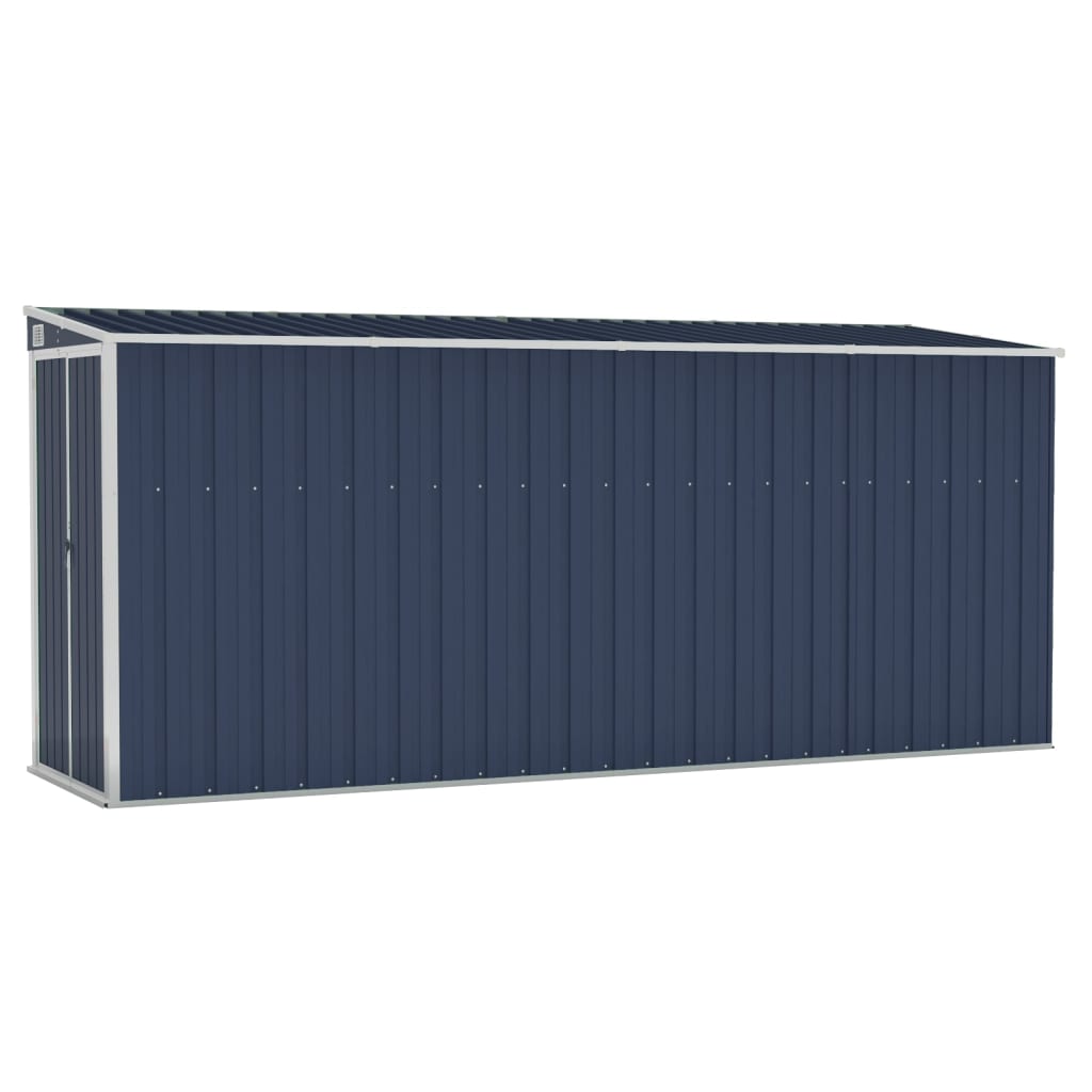 vidaXL Wall-mounted Garden Shed Anthracite 46.5"x150.4"x70.1" Steel