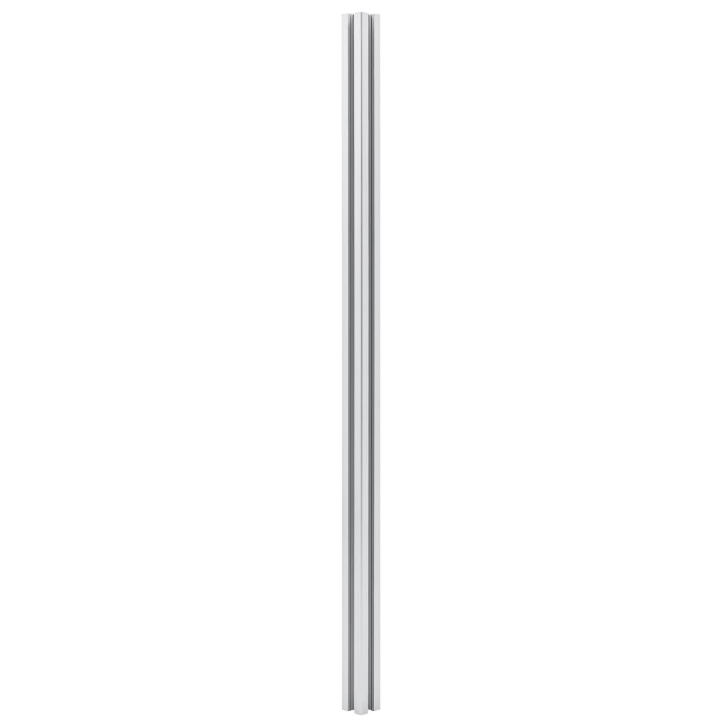 vidaXL Fence Posts 2 pcs Aluminum 72.8"